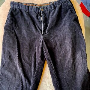 Black Corduroy Wide-Leg Pants 40x30